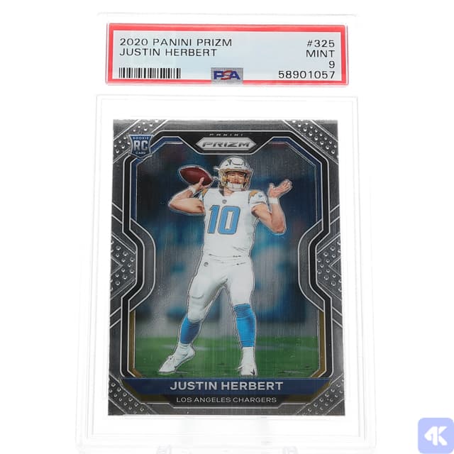 2020 Panini Prizm #325 Justin Herbert RC PSA 9 (1 of 2 images)