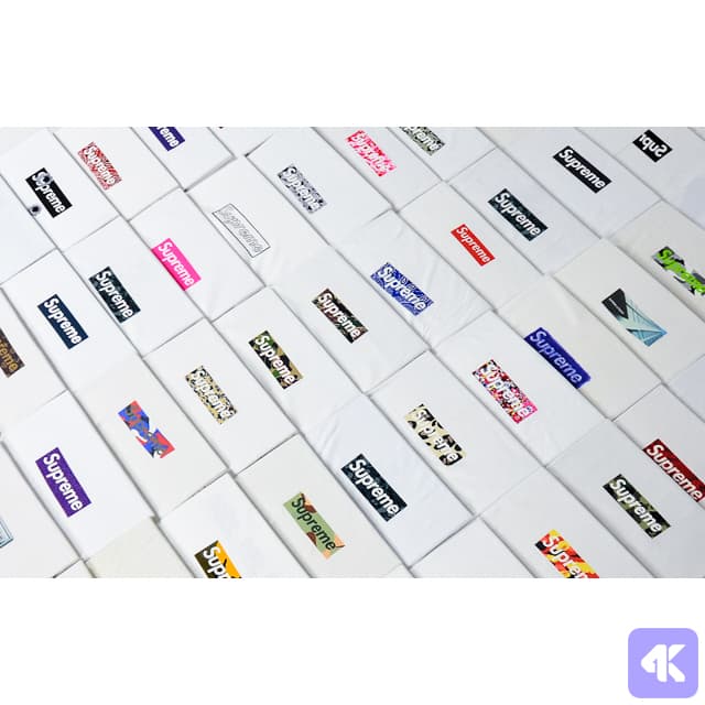 The Box Logo Collection: 291 Supreme Box Logo T-Shirts, Complete Collection 1994-2022, Various Sizes (10 of 11 images)