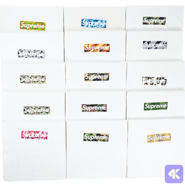 The Box Logo Collection: 291 Supreme Box Logo T-Shirts, Complete Collection 1994-2022, Various Sizes (3 of 11 images)