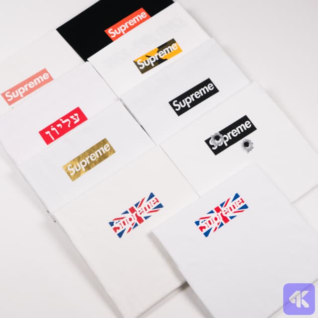 The Box Logo Collection: 291 Supreme Box Logo T-Shirts, Complete Collection 1994-2022, Various Sizes (5 of 11 images)